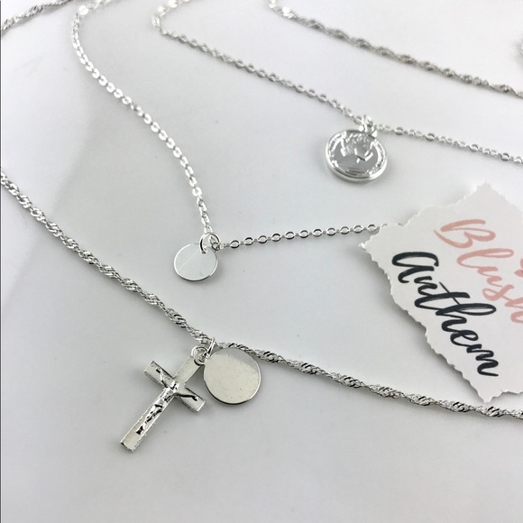3 for $25⚡️multilayer cross coin sequin necklace - Picture 5 of 7
